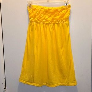 Yellow chiffon sundress ruffle chest small